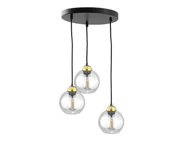 Lampa wisząca 3xE27 MIRAGE BLACK/GOLD