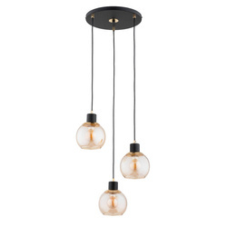 Lampa wisząca DERRO śr. 38cm 3xE27 | czarny/złoty