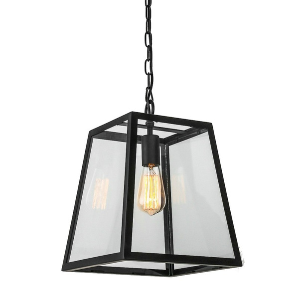 Lampa wisząca LAVERNO dł. 28cm E27| czarna