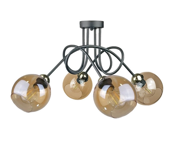 Lampa sufitowa 4xE27 VENUS BLACK/GOLD