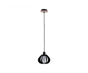 Lampa wisząca 1xE27 NICOLETA BLACK AND NATURAL 811