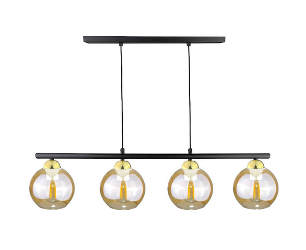 Lampa wisząca 4xE27 AMARUS BLACK/GOLD LONG