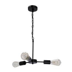 Lampa wisząca SPARTA, 33-09371, czarna, 3x60W E27