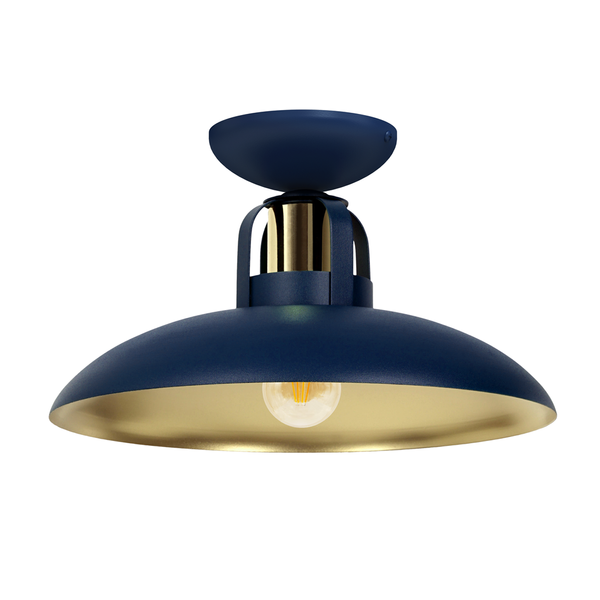 Lampa sufitowa FELIX NAVY BLUE/GOLD 1xE27