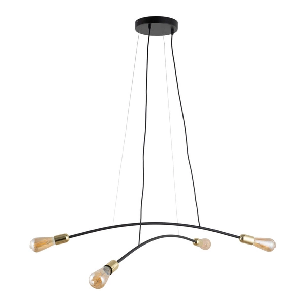 HELIX BLACK/GOLD LAMPA WISZĄCA 4 PŁ