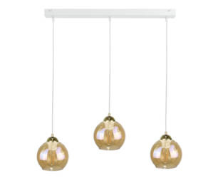 Lampa wisząca 3xE27 AMBRE WHITE/GOLD