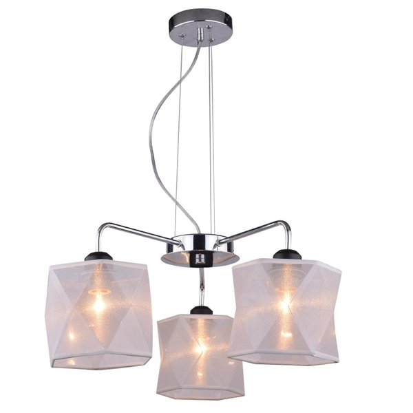 Lampa wisząca NOSJA 33-58720 chrom/biały 3x40W E27