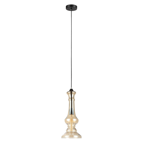 Lampa wisząca Flavie śr. 18cm E27 | czarny/herbaciany