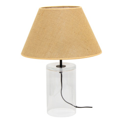 Jute Glass Lampa Stołowa 1xE27 Max.40W Transparentny/Czarny/Beżowy