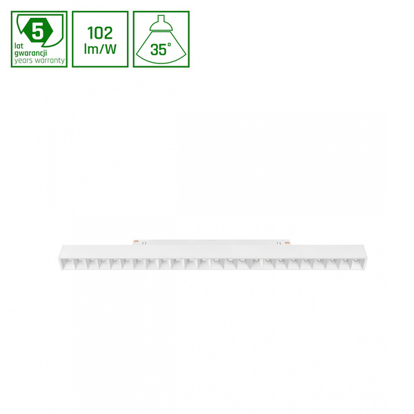SYSTEM SHIFT - GRID L oprawa na szynoprzewód 404x23x42mm 22W 35st biały 5 lat gw.
