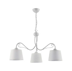 Klasyczny Żyrandol KAMELIA wys. 80cm 3xE27 15W IP20 | Biały