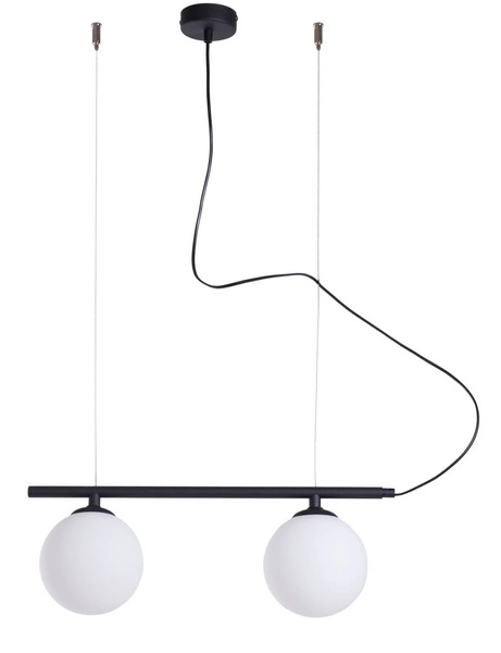 Lampa wisząca BERYL 2, 1006H1, czarny/biały, 2x40W E14