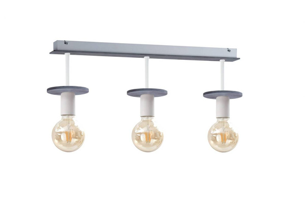 Lampa sufitowa 3xE27 SATURN GREY