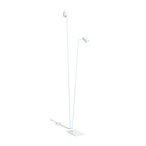 Lampa podłogowa podwójna MONO 120cm 2xGU10 | biały