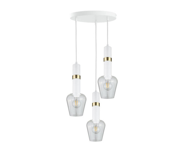 Lampa wisząca 3xE27 VERBUM WHITE/GOLD