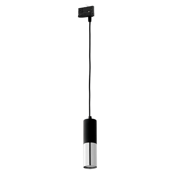 Lampa zwis do szyny 3 fazy TRACER 6065 1xGU10 | czarny srebrny 6065