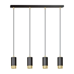 Lampa wisząca Emibig FUMIKO 4 BL/GOLD 817/4