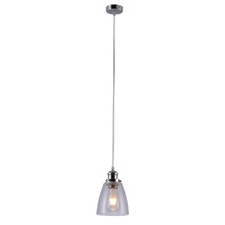 Lampa wisząca VOICE 31-70821 chrom/transparentny 1x40W E27