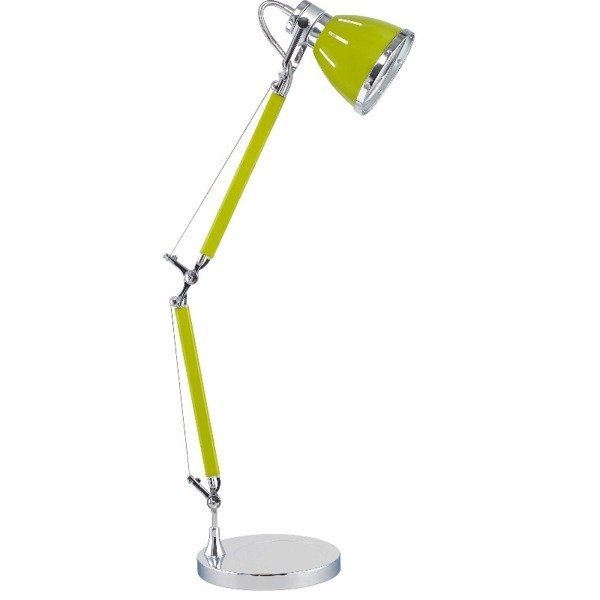 Lampa biurkowa, wysoka z regulacją, zielona JERONA 86cm