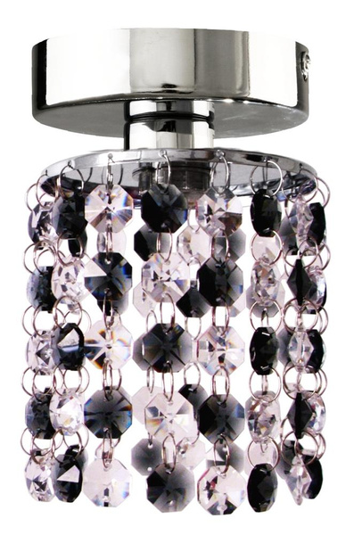 Lampa sufitowa, spot, ROYAL 91-35915, chrom/transparentny/czarny 1x40W G9