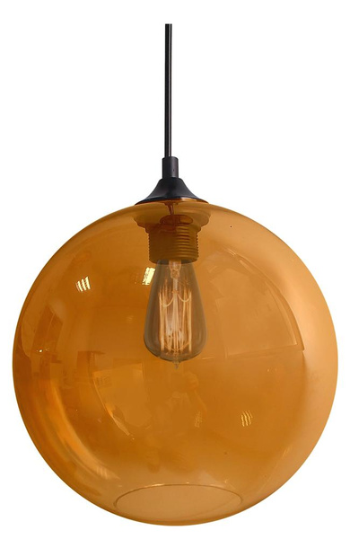 Lampa wisząca EDISON 31-21397 klosz bursztynowy + żarówka 60W E27