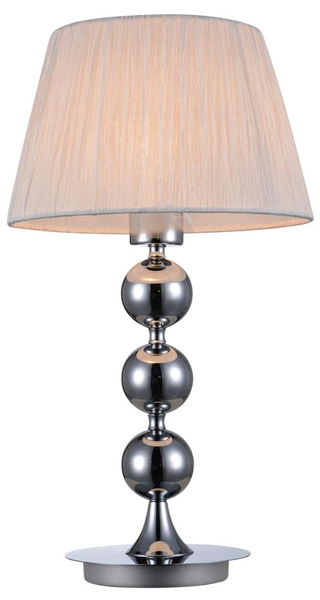 Lampa stołowa/nocna CLARA 41-21632 chrom/biały 1x60W E27