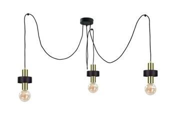 Lampa wisząca 3xE27 UNICA BLACK/GOLD