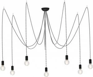 Lampa wisząca SPIDER GRAY VII kable 7x3m E27 | szary 6787