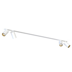 Lampa 4 punktowa podtynkowa MONO SURFACE IV szer. 118cm GU10 | biały złoty 7686