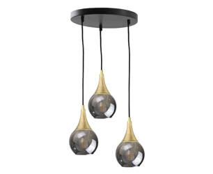 Lampa wisząca 3xE27 LACRIMA SMOKY/GOLD