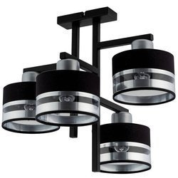 Nowoczesna lampa sufitowa PRO 4 PLAFON czarny/srebrny 32146