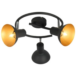 Lampa sufitowa DISO spirala 98-63434 czarny/złoty 3xE27