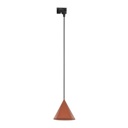 Lampa wisząca do szyny 1F TRACER CONO BRICK E27 dług.158cm szer.19cm | Ceglasty 10652