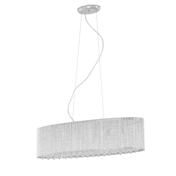 Lampa wisząca Anabella dł. 81cm 6xG9 | srebrny/transparentny