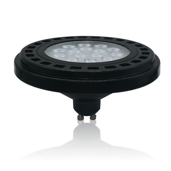 LED ES111 / GU10 12W ciepła 3000K kąt 30st BL