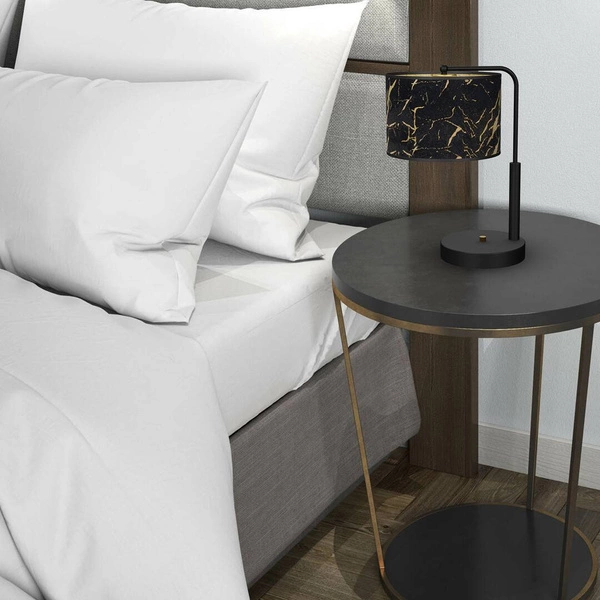 Lampka nocna SENSO Black/Gold 1xE27 wys. 37cm | czarny złoty