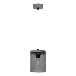 Lampa Wisząca Monsun 1xE27 Max.60W Witraż Sosnowy Szary/Czarny Kabel PCV/Szkło Dymne 161859157