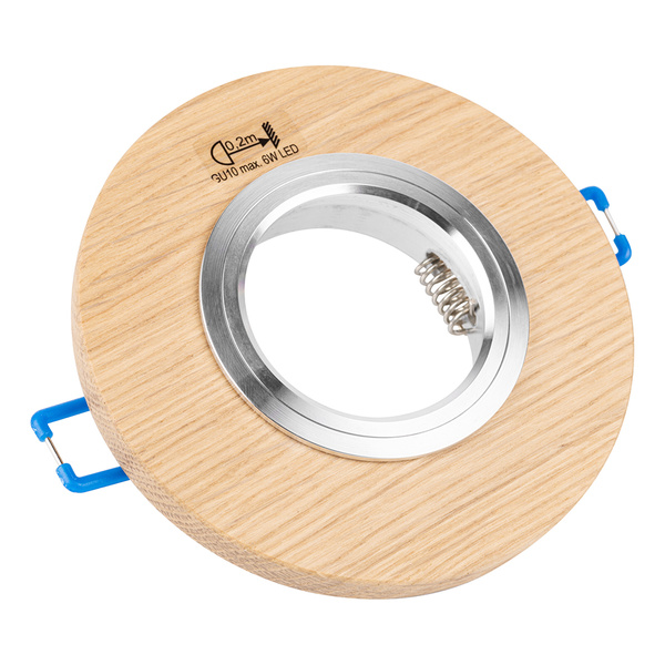 Okrągły Downlight Vitar Wood 1xGU10 Max.6W LED Dąb Olejowany