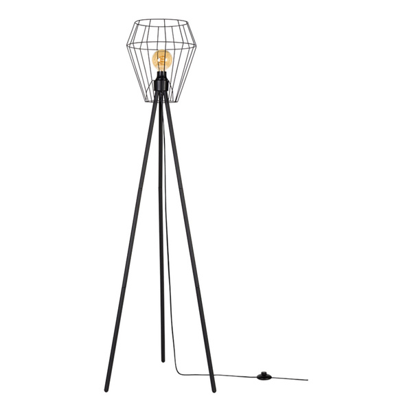 Endorfina lampa podłogowa 1xE27 maks. 40W czarny metal/czarny kabel PVC