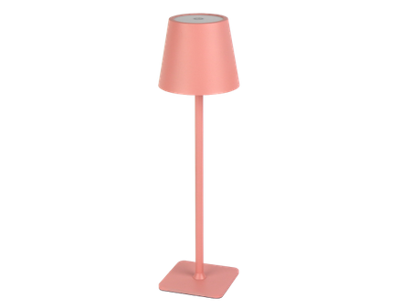 Lampa stołowa akumulatorowa ściemnialna TAZA CCT DIMM 3,5W 400lm IP54 | różówy