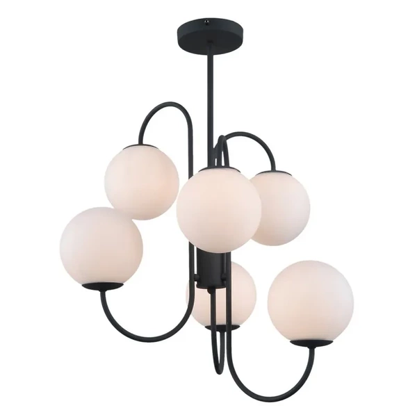 Lampa sufitowa GELA wys. 79cm 6xG9 | czarny