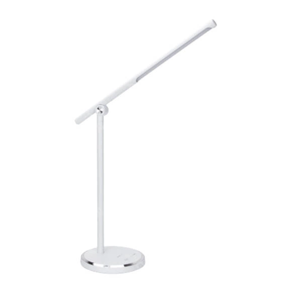 Lampka biurkowa regulowana LED zmiana temperatury + USB ładowarka | biały