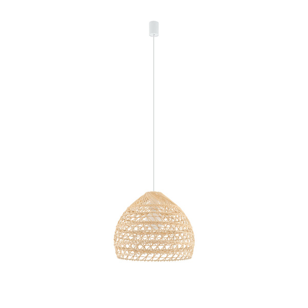 Lampa wisząca BOHO S śr. 30cm E27 | naturalne drewno/biały