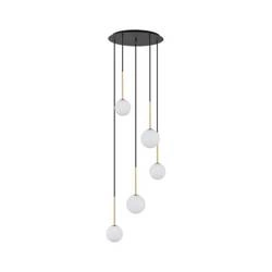 Lampa wisząca KARO V 120cm 5xG9 | czarny/złoty 10303