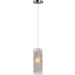 Lampa wisząca IBIZA MDM1903/1, chrom/transparentny, 1x40W E14