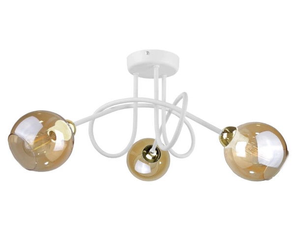 Lampa sufitowa 3xE27 VENUS WHITE/GOLD