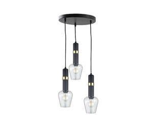 Lampa wisząca 3xE27 VERBUM BLACK/GOLD