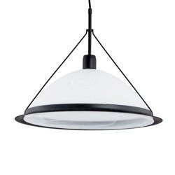 Lampa wisząca ALFA WASA BIAŁO-CZARNA 1xE27 44cm | 60534