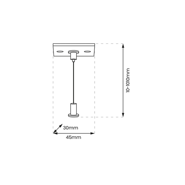 Zawiesie Prowadnica Track Biały 1-Obwodowy