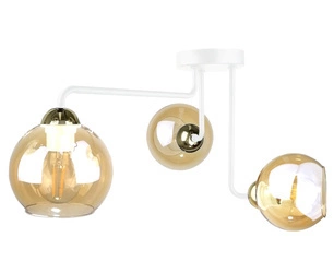 Lampa sufitowa 3xE27 MONDE WHITE/GOLD